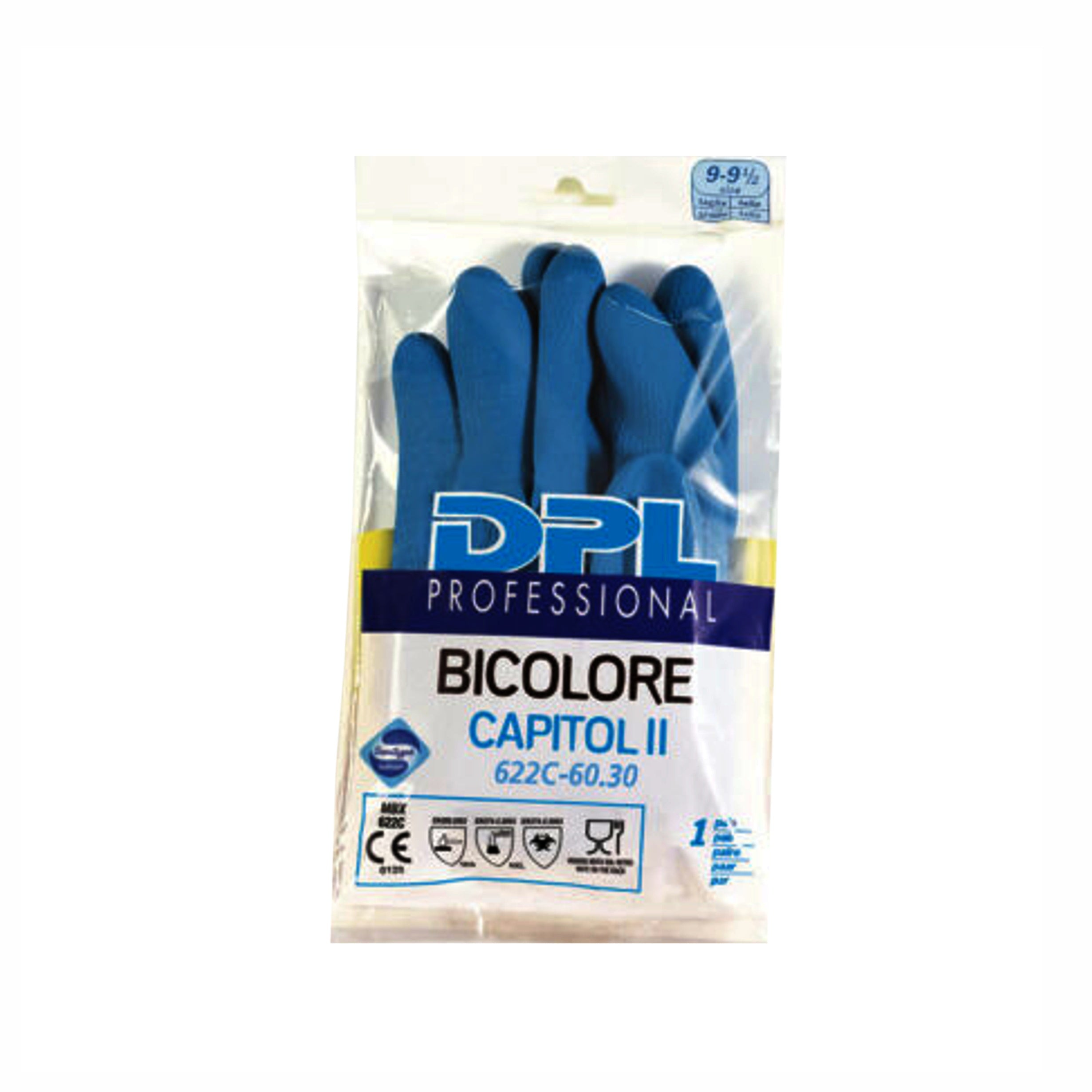 Guanti da lavoro in lattice felpato Bicolore mbx icoguanti 333