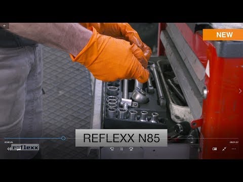 REFLEXX - Conf 50 guanti in nitrile n85 arancione tg m ultra resistenti -  N85/M(8)