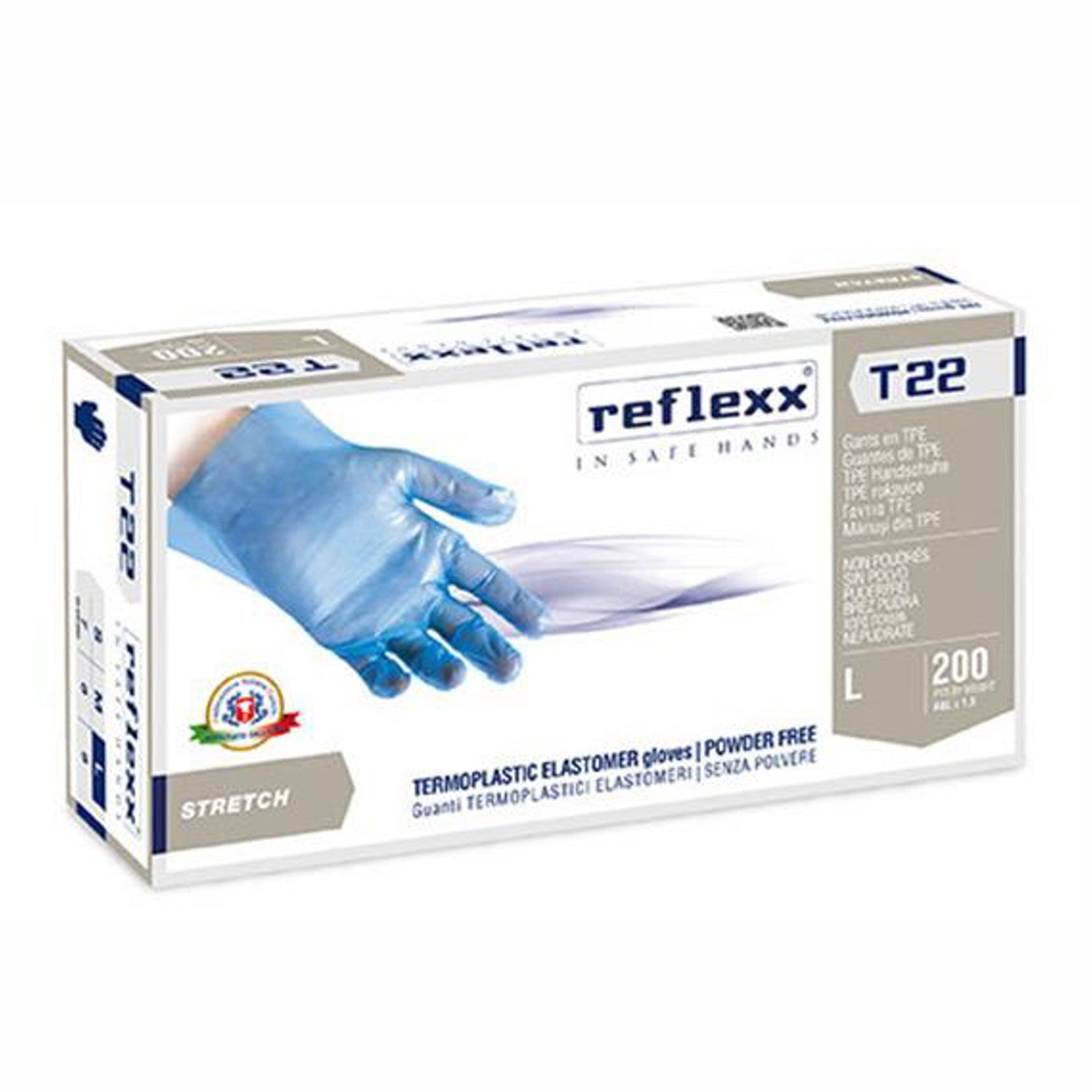 Guanti Monouso Reflexx N100 - Pacco Da 50 | Ipoallergenici, Senza Lattice, Protezione Chimica - Foto 4